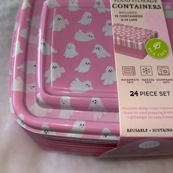 Halloween core kitchen, pink ghost Food Storage Containers 👻👻 - Picture 2 of 7